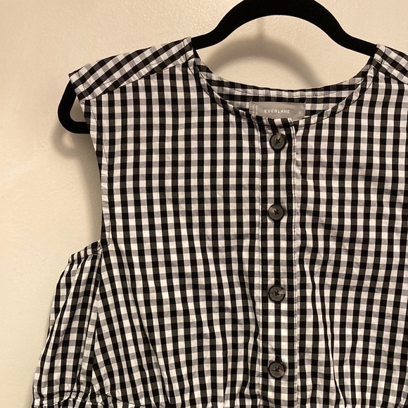 Everlane Dresses & Skirts - Everlane B & W Gingham Tiered Midi Dress